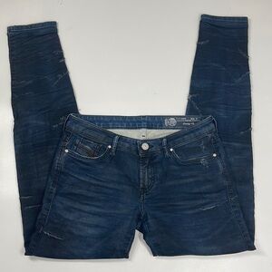 Diesel Gracey-Ne Dark Wash Skinny Jeans Low Rise Size 25 Distressed